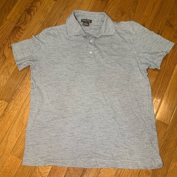 Michael Kors Polo Shirt, men’s size medium blue stripes - Picture 8 of 11